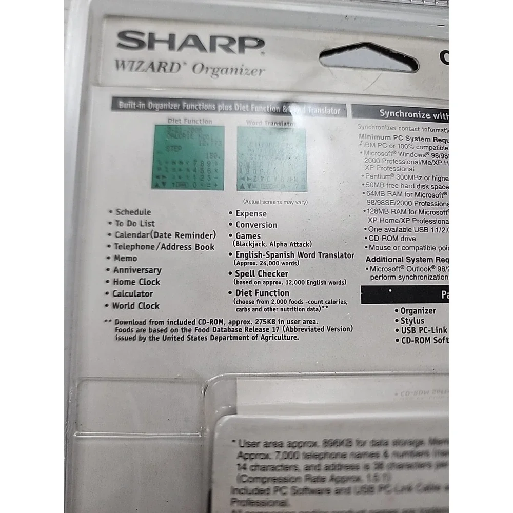 Sharp Wizard Organizer OZ-290H2 Brand New Sealed Vintage